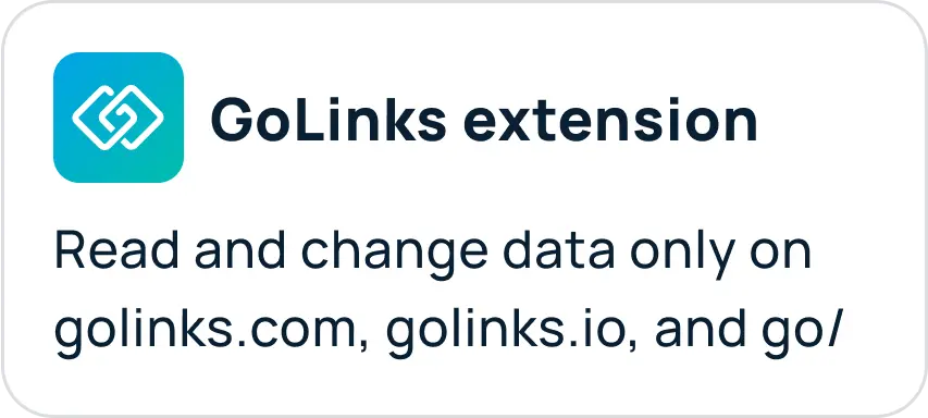 GoLinks limited permissions and scope